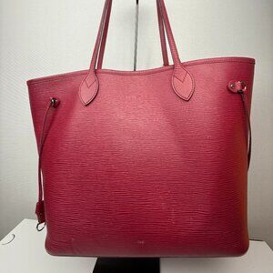 Louis Vuitton Fuchsia Epi Neverfull w/ Pouch MM